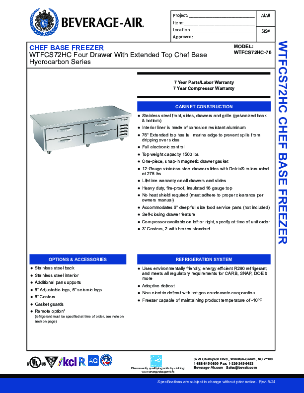 Cutsheet