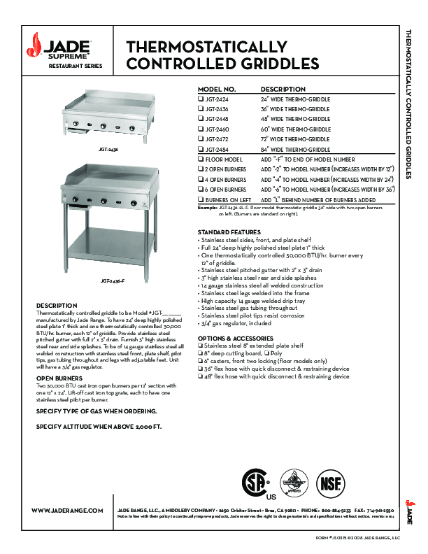 Cutsheet