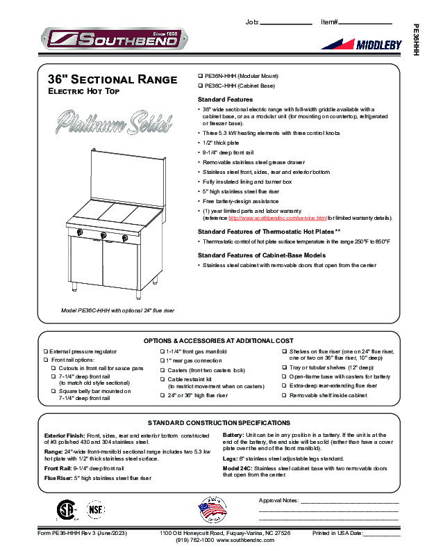 Cutsheet