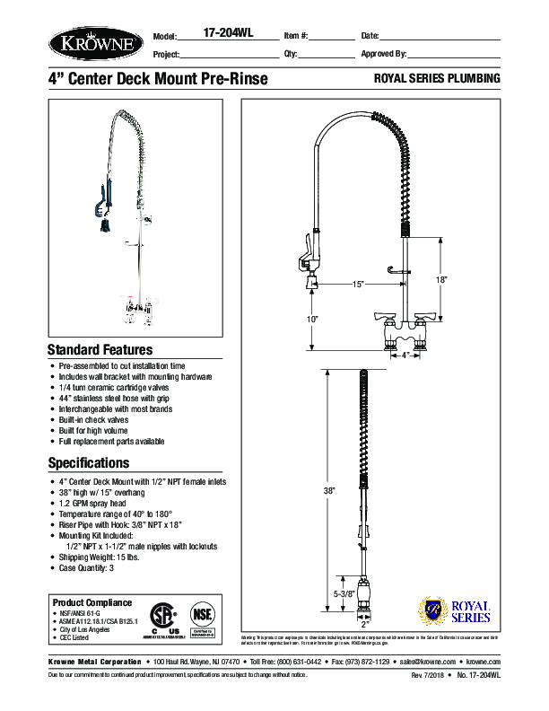 Cutsheet