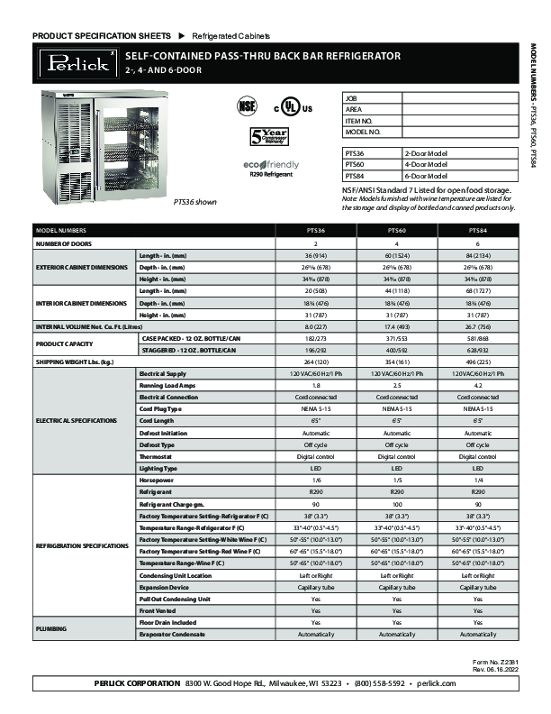 Cutsheet