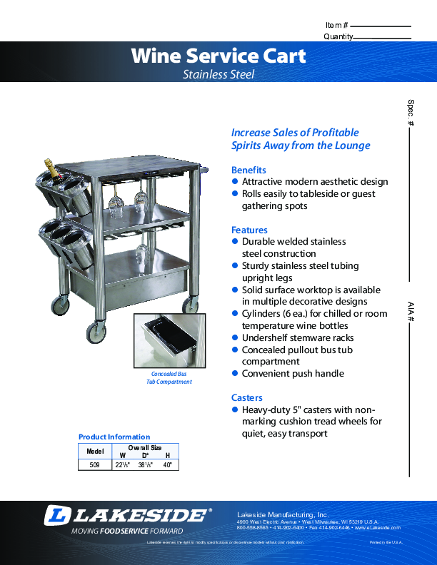 Cutsheet