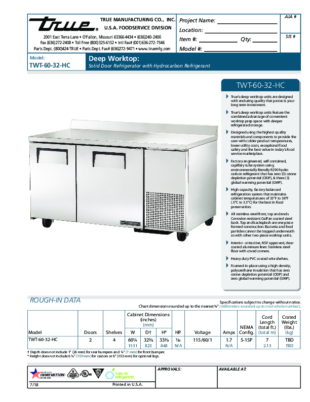 Cutsheet