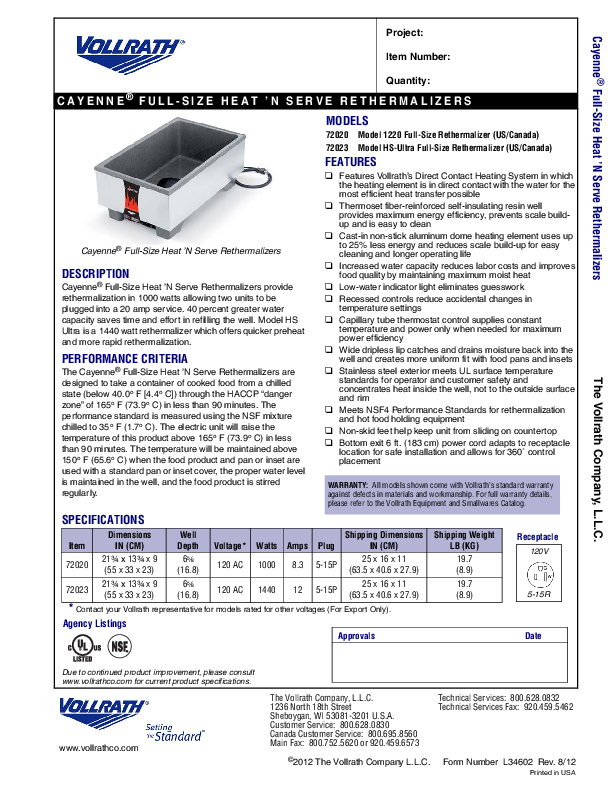 Cutsheet