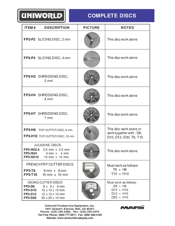 Cutsheet