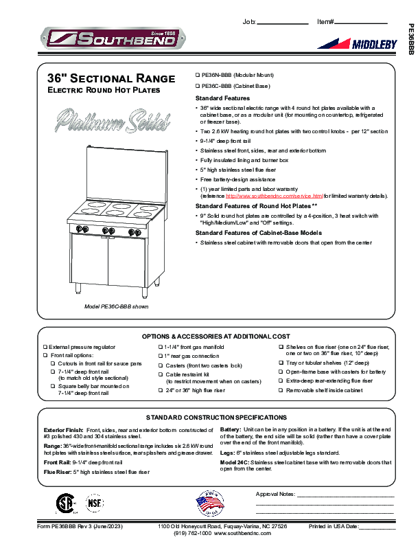 Cutsheet