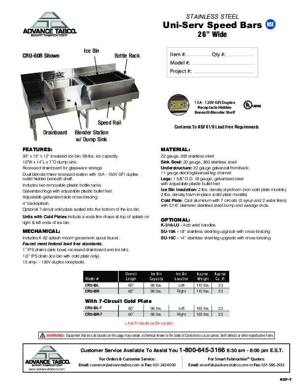 Cutsheet