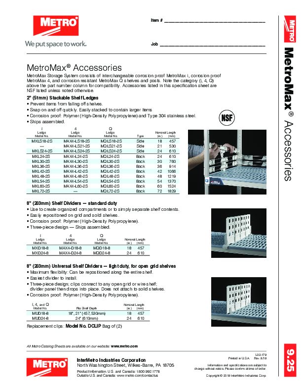 Cutsheet