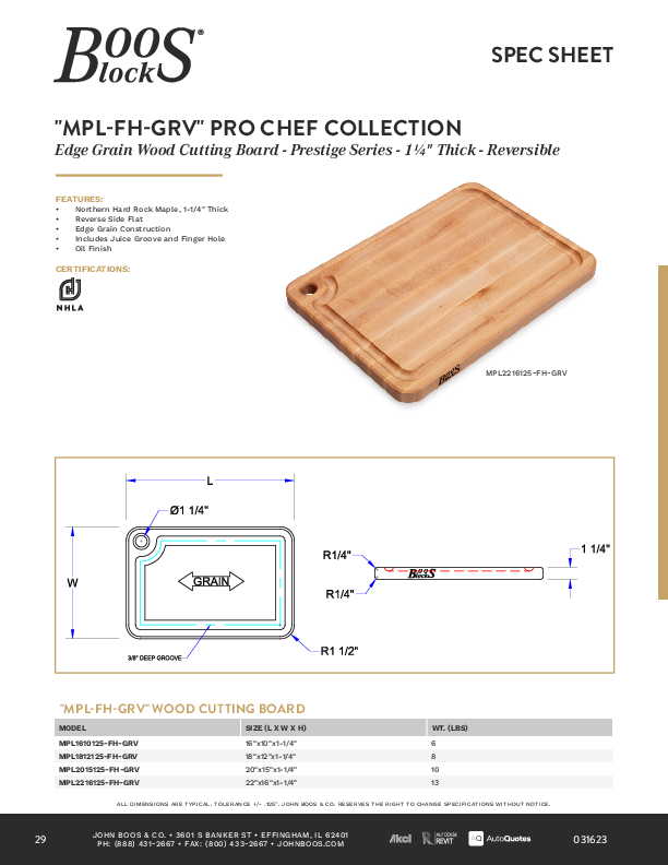 Cutsheet