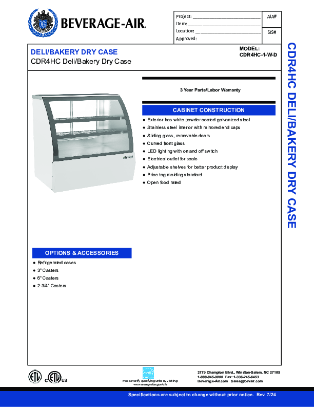 Cutsheet