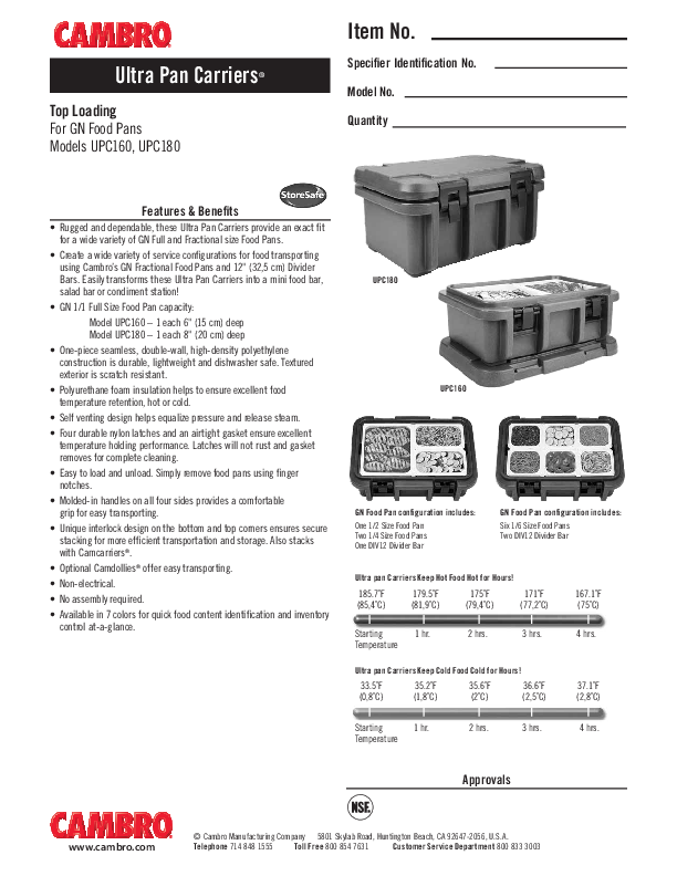 Cutsheet