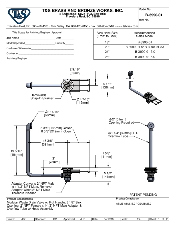 Cutsheet