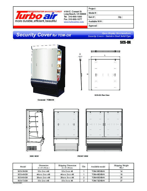 Cutsheet