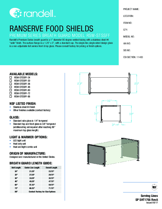 Cutsheet