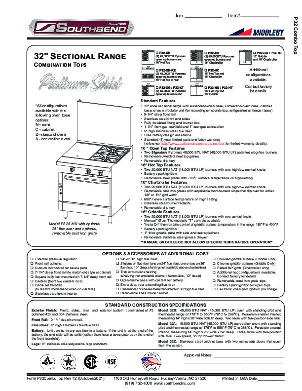 Cutsheet