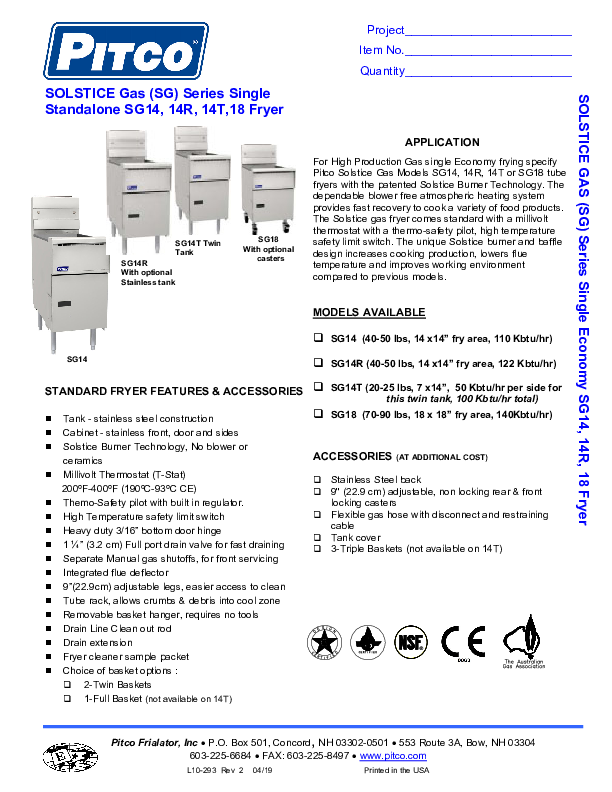 Cutsheet