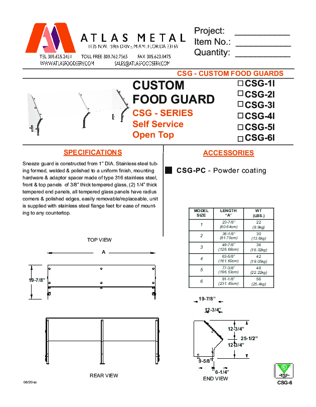 Cutsheet