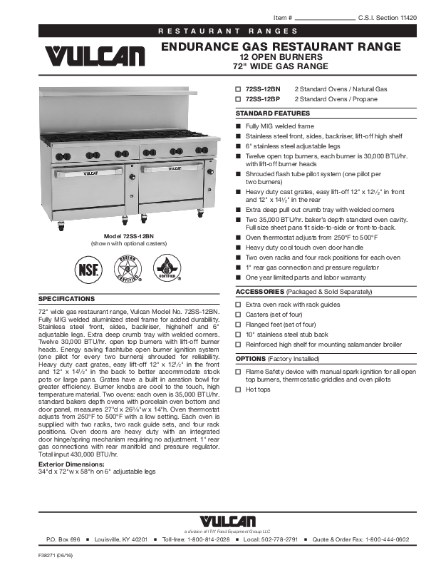 Cutsheet