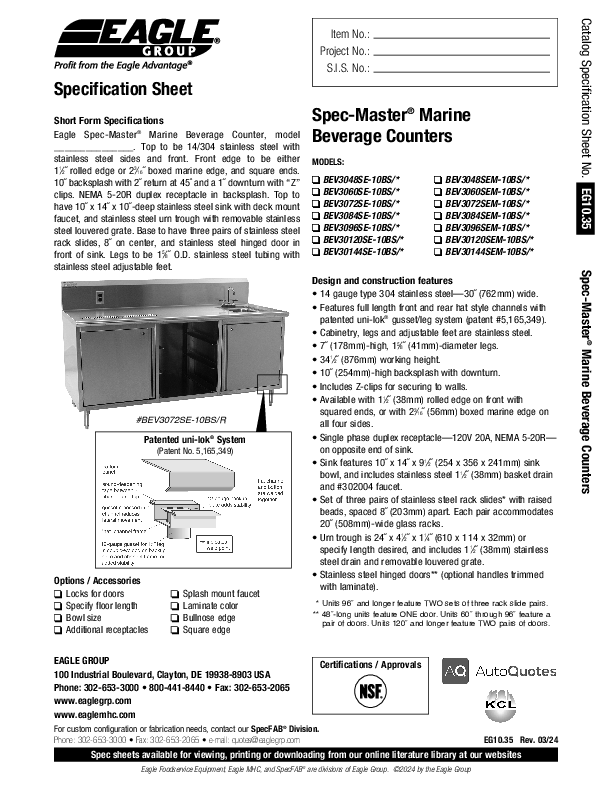 Cutsheet