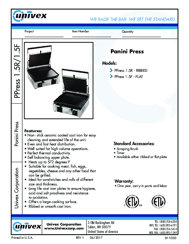 Cutsheet