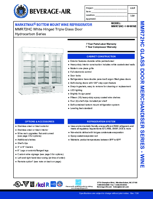 Cutsheet