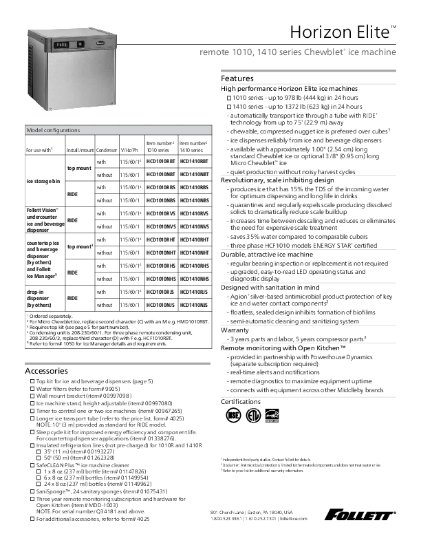 Cutsheet