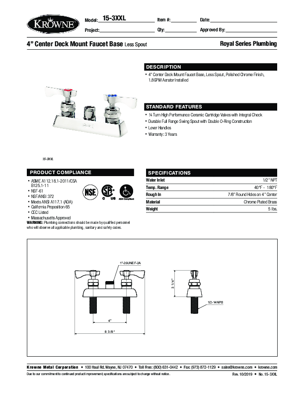 Cutsheet