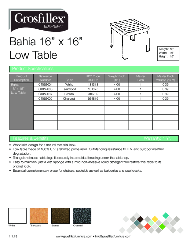 Cutsheet