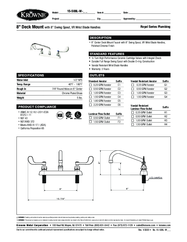 Cutsheet