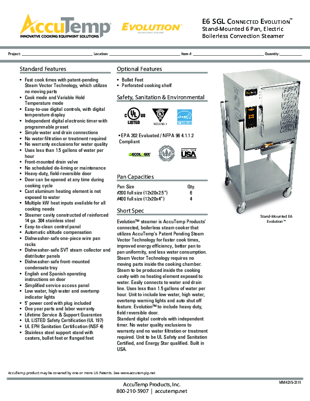 Cutsheet