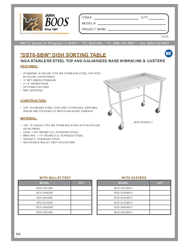 Cutsheet