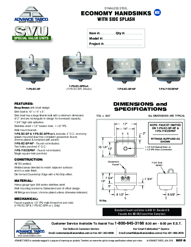 Cutsheet