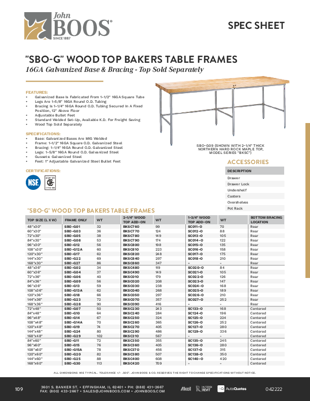 Cutsheet