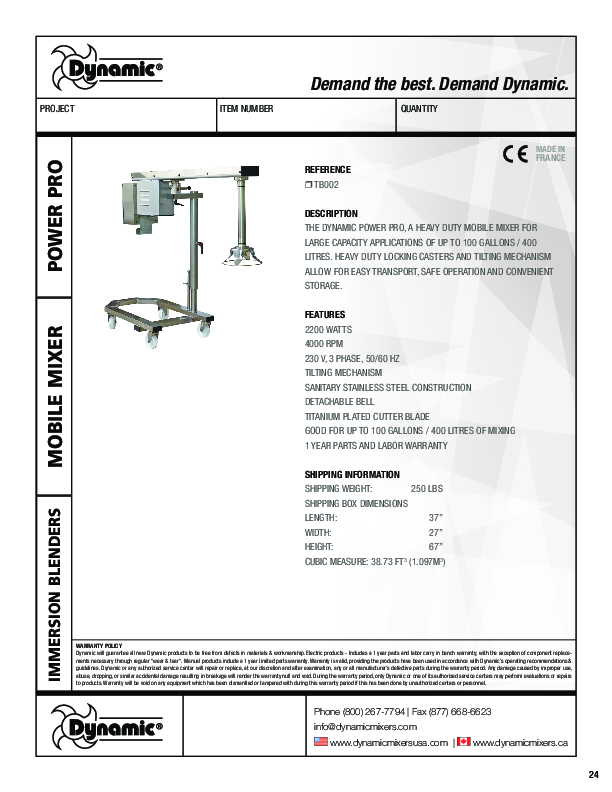 Cutsheet