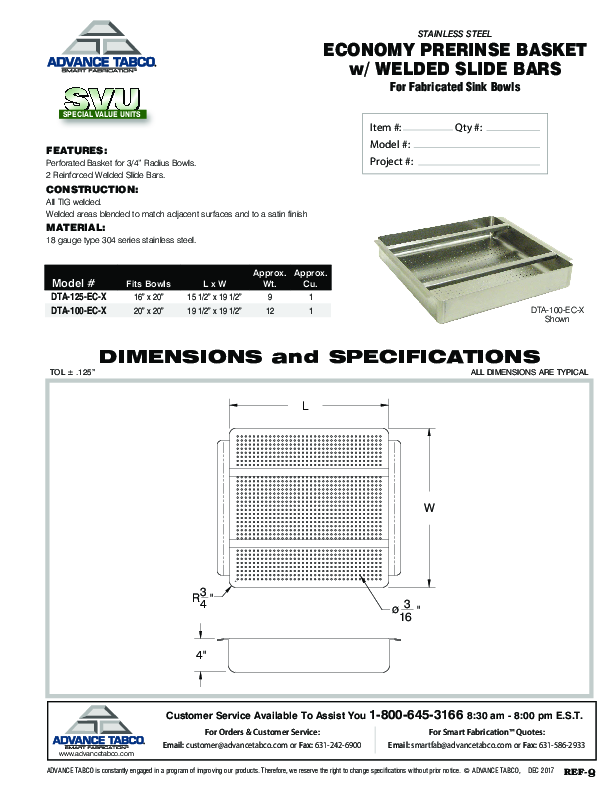 Cutsheet