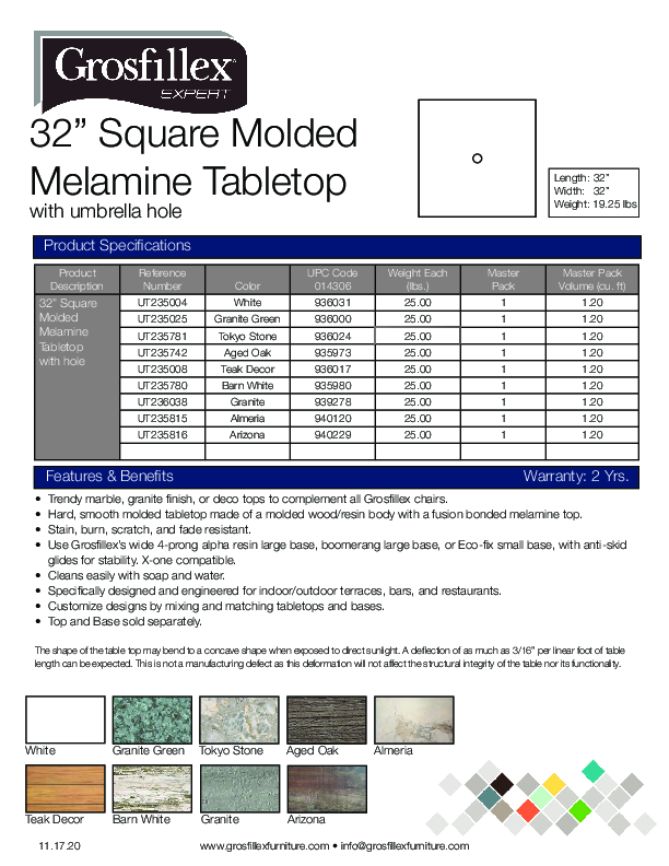 Cutsheet