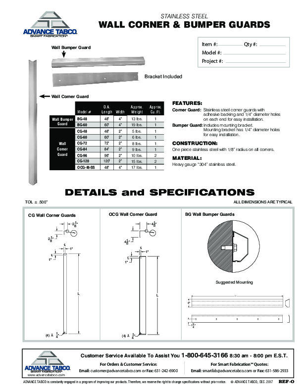 Cutsheet