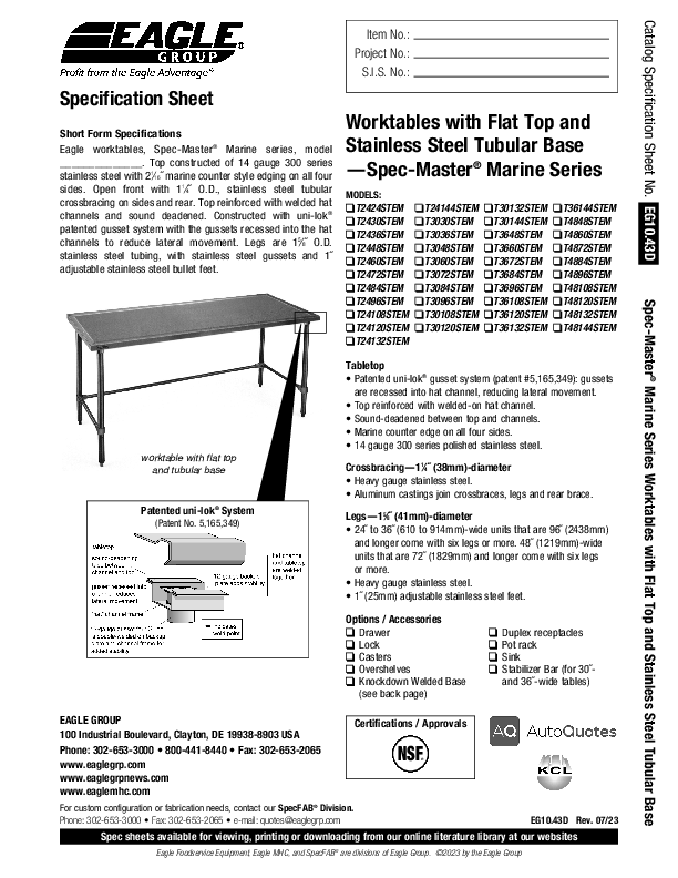 Cutsheet