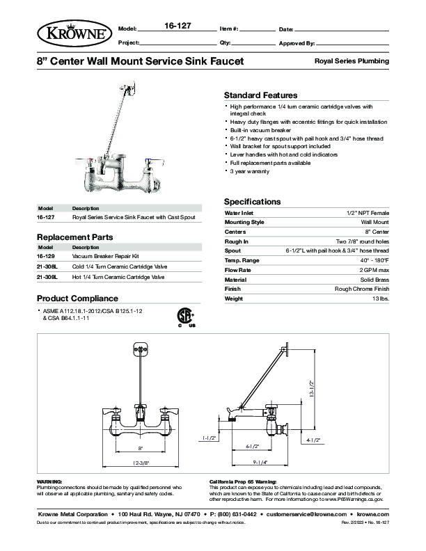 Cutsheet