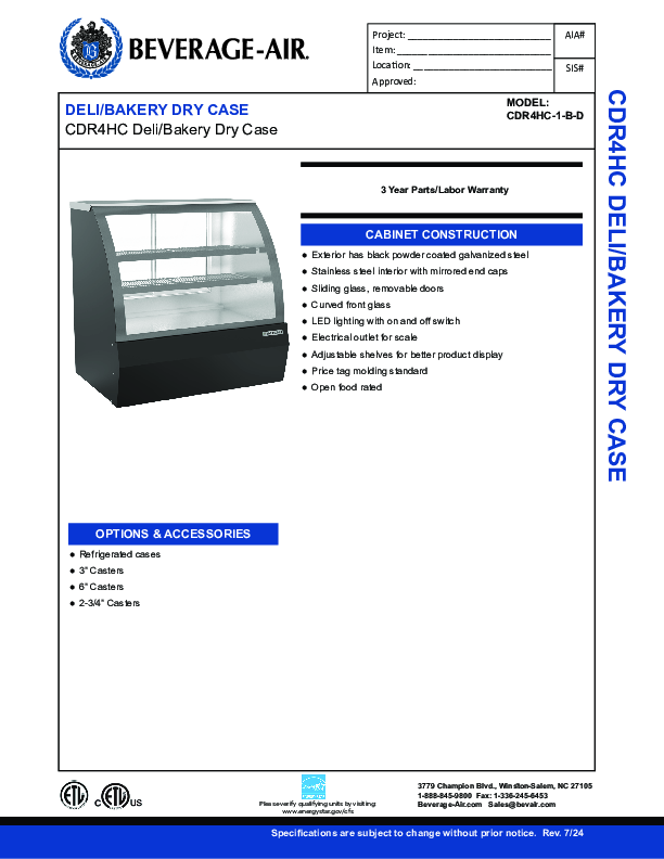 Cutsheet