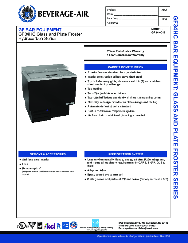 Cutsheet