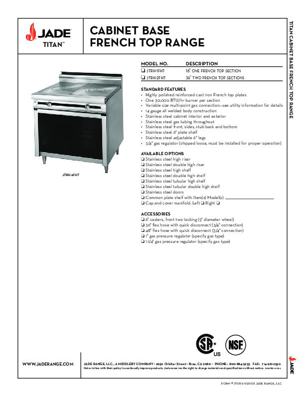 Cutsheet