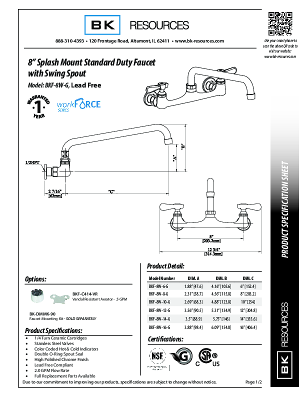 Cutsheet