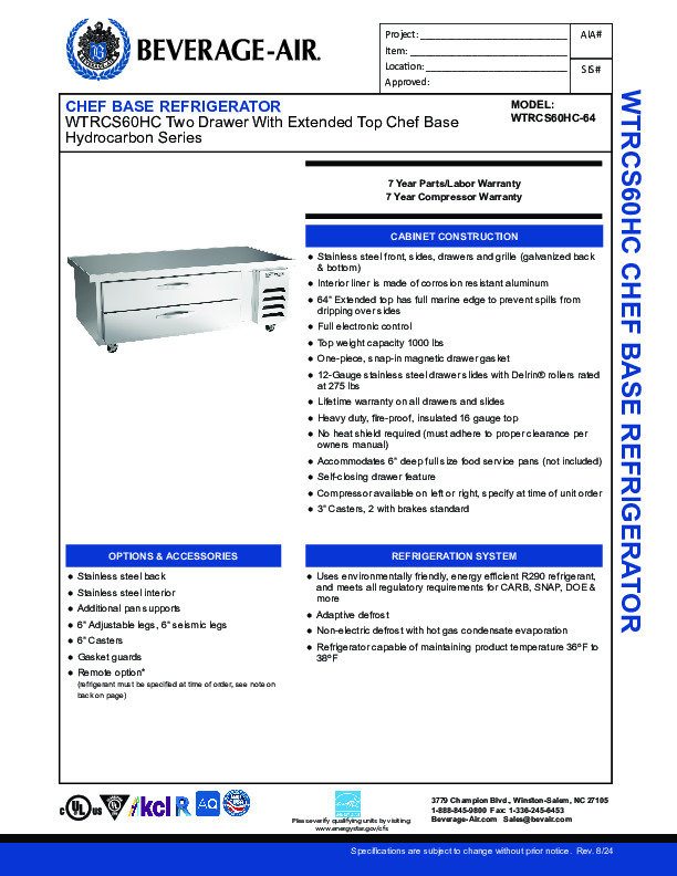 Cutsheet