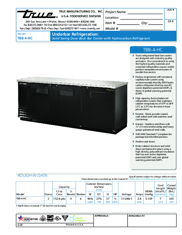 Cutsheet