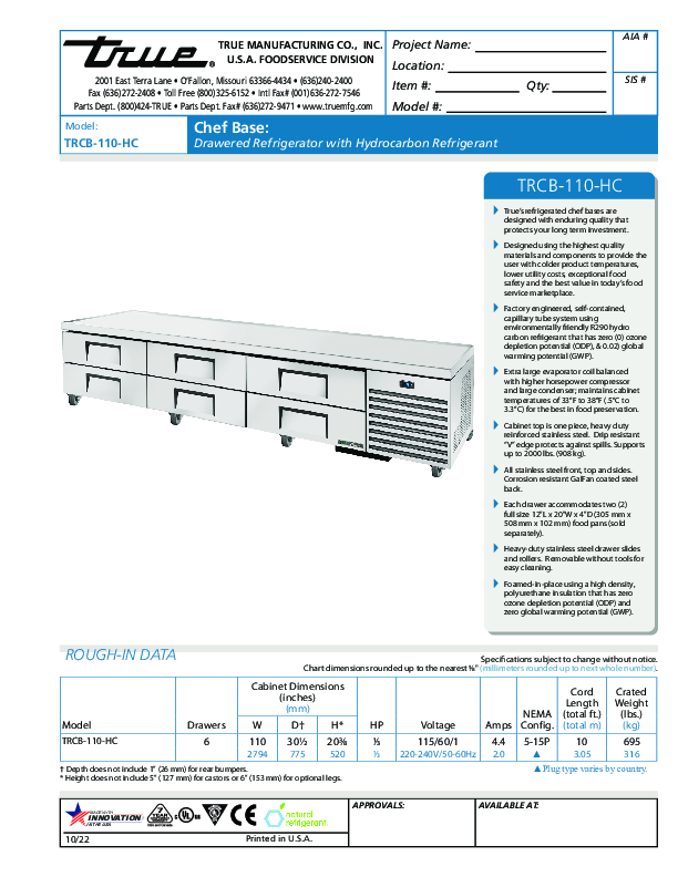 Cutsheet