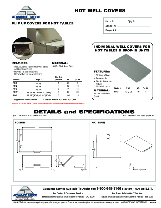 Cutsheet