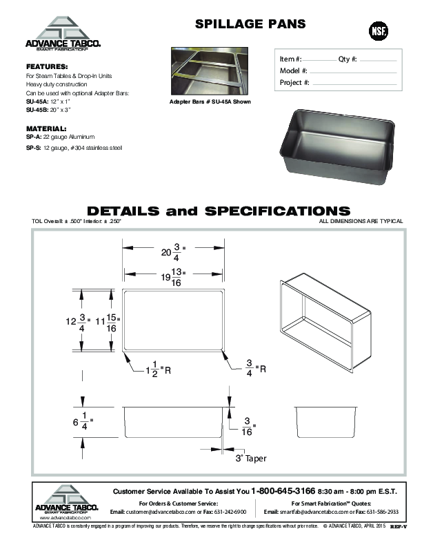 Cutsheet