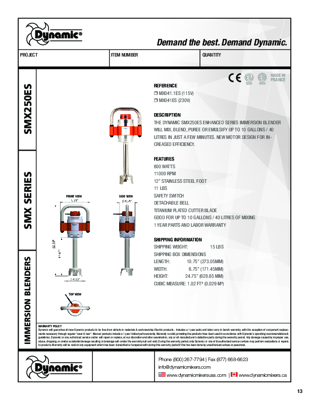 Cutsheet