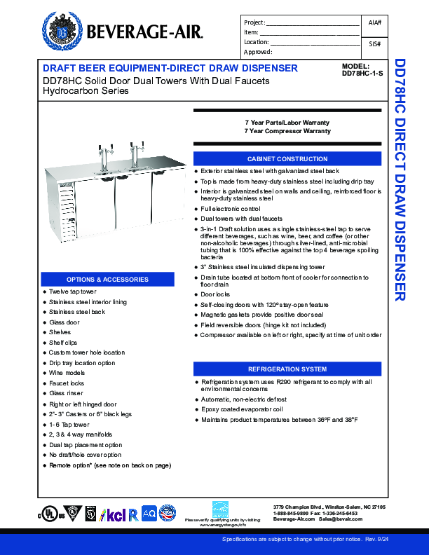 Cutsheet